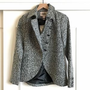 Tweed cutaway jacket